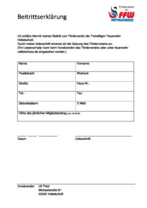 Foerderverein Beitrittserklaerung pdf