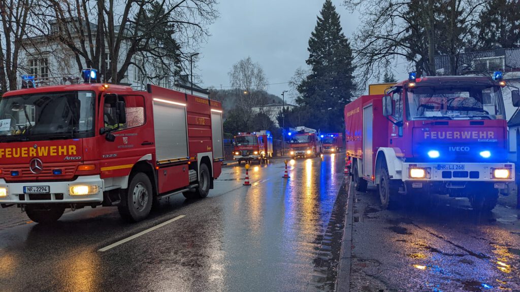 Gasausströmung in Hotelgebäude 2 Gasausströmung Linz am Rhein, Feuerwehr Vettelschoß, Einsatz