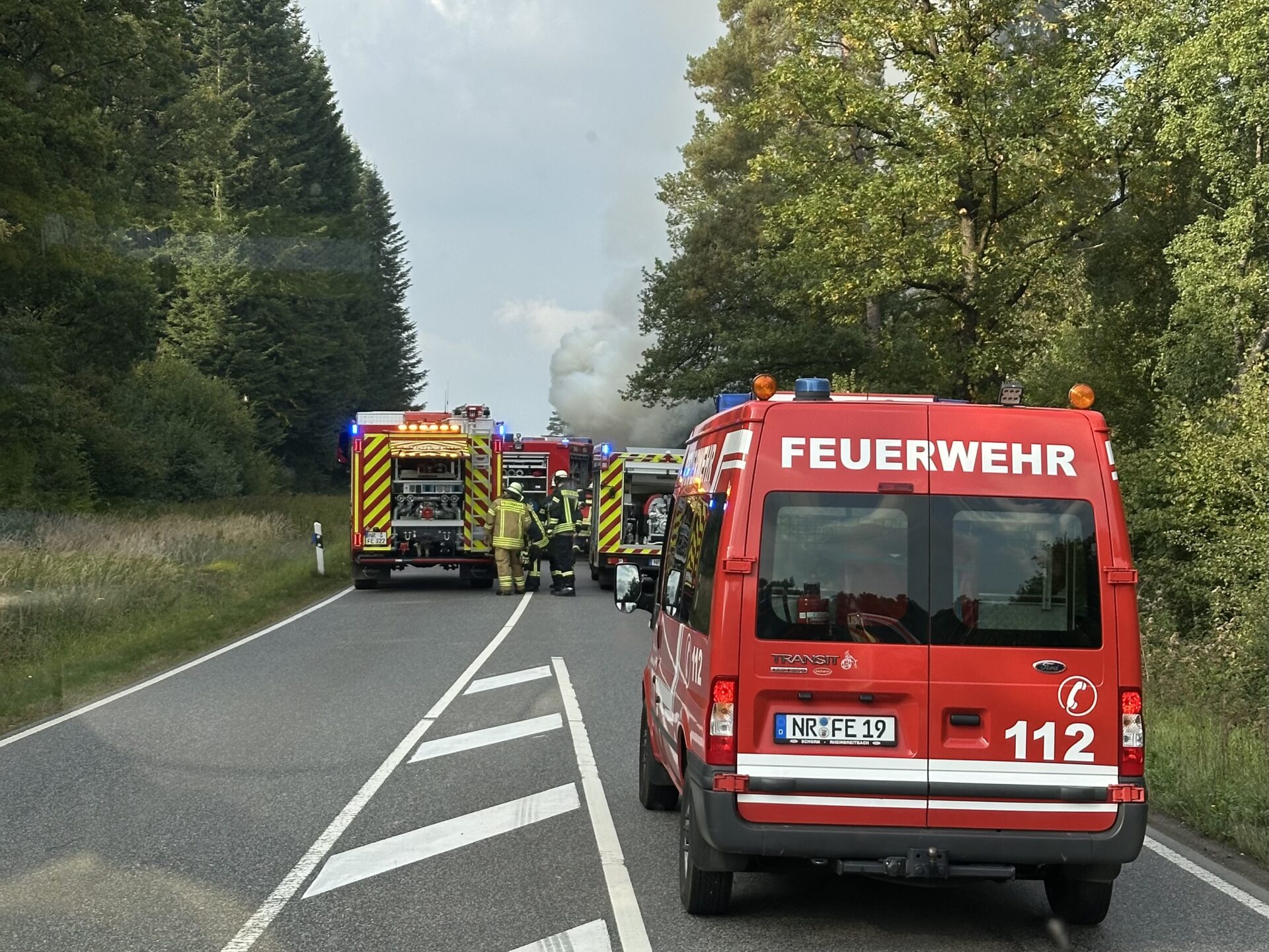 PKW Brand, Feuerwehr, L 253 Kretzhaus Rottbitze, Vettelschoß, Feuerwehr Vettelschoß