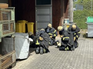 Feuerwehr Vettelschoß, Vettelschoß, VG Linz am Rhein, Feuerwehr VG Linz am Rhein, VG Linz, TKZ NRW GmbH, TKZ Miehlen, Realbrandausbildung, Feststoffbefeuert, Feststoffcontainer, Brandcontainer, Heißausbildung, Training, Feuerwehr